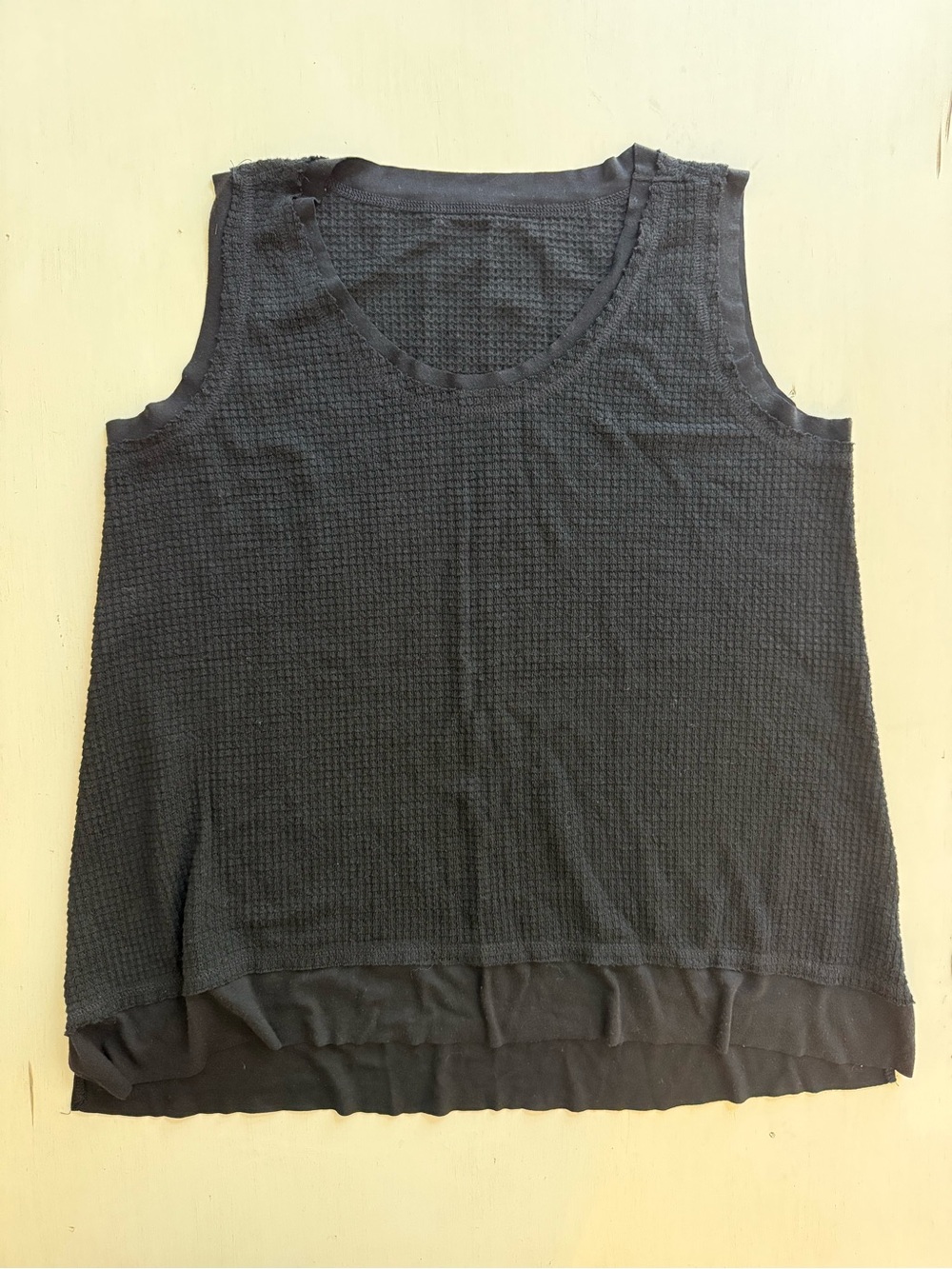 Women's Black Textured Sleeveless Tank Top XL NEW